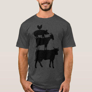 Camiseta Cow Goat Pork Chicken Farmer Animal Country 