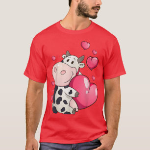 Camiseta Cow Heart Love It Farm Animal Farmer Farming Moo F