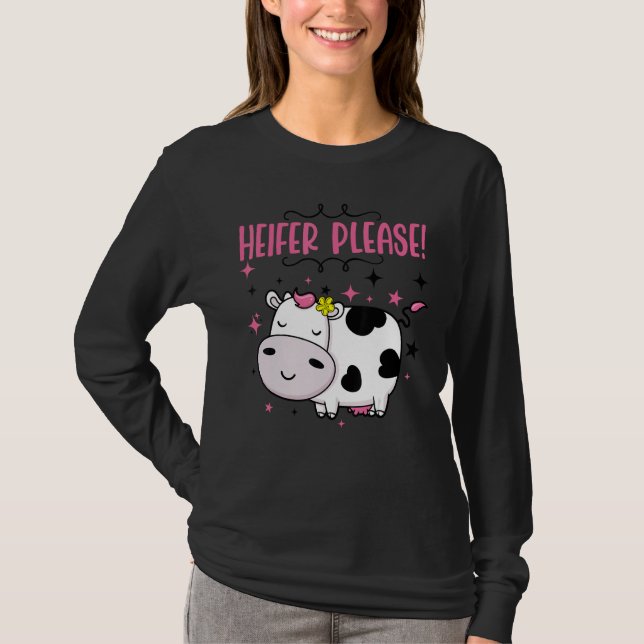 Camiseta Cow  Heifer Please Baby Little Girl Outfit Kids To (Anverso)