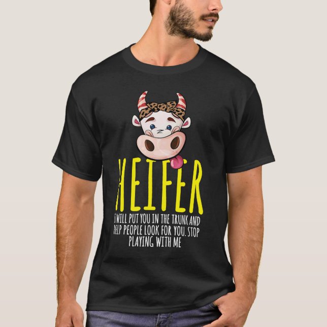 Camiseta Cow Heifer Trunk Farm Animal (Anverso)