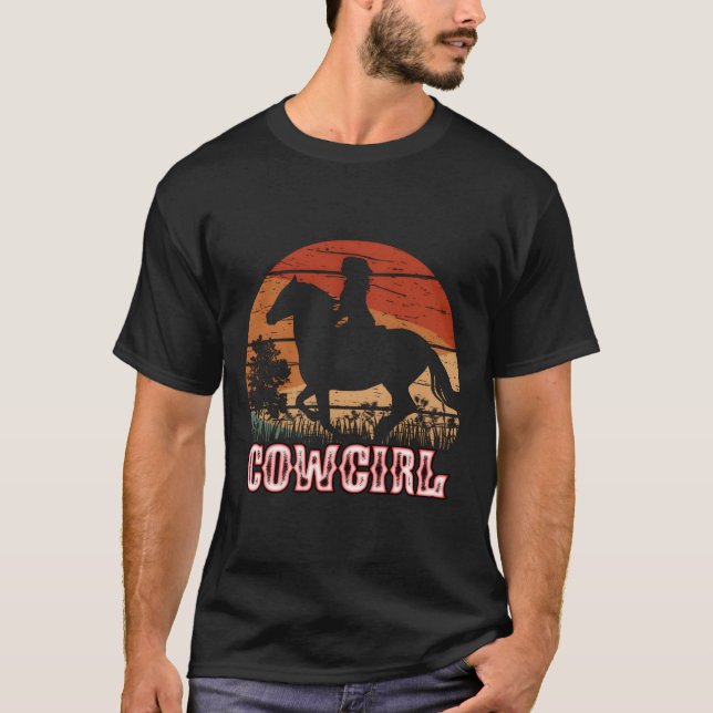 Camiseta Cow Horse Riding Style Rodeo Texas Ranch (Anverso)