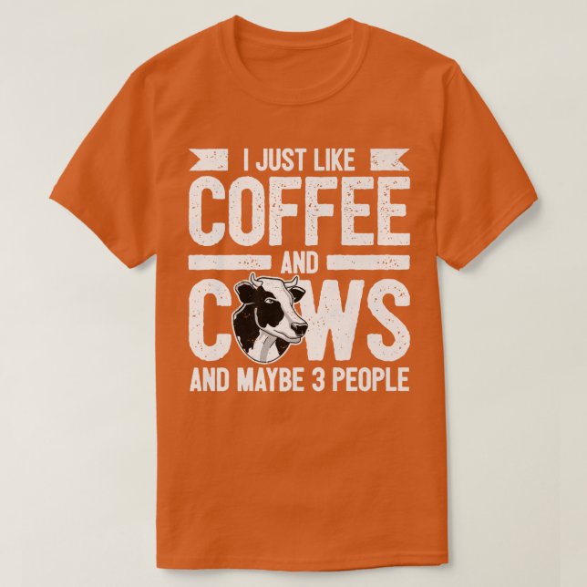 Camiseta Cow Lover Cattle Farmer  Coffee And Cows  (Diseño del anverso)