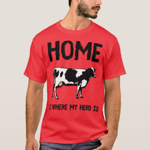 Camiseta Cow Lover Cattle Farmer Funny Cow Dairy Farm Women