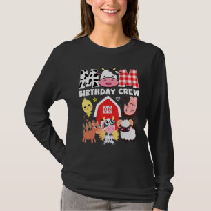 Camiseta Cow Mom Birthday Crew Farm Tema Animales Niños Bir