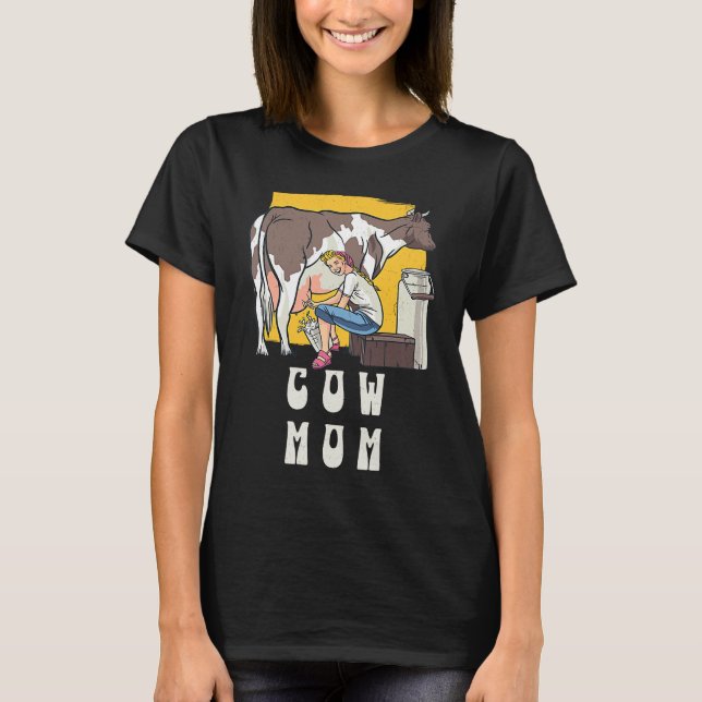Camiseta Cow Mom  Farmer Scottish Highland Cows Cowgirl Boy (Anverso)