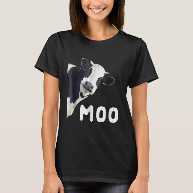 Camiseta Cow Moo divertido (Anverso)