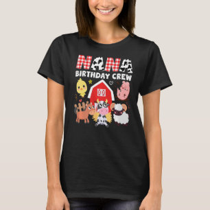 Camiseta Cow Nana Birthday Crew Farm Tema Animales Cumpleañ