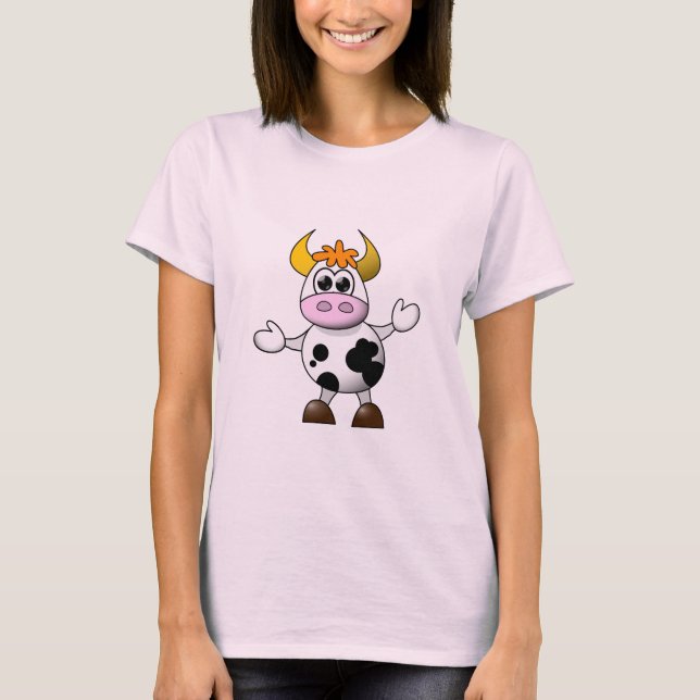 Camiseta Cow Personalizado divertida (Anverso)