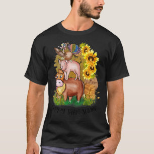 Camiseta Cow Pig Turkey Feliz Día de Acción de Gracias para