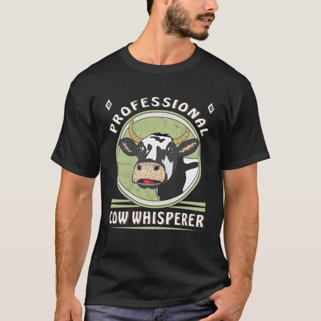 Camiseta Cow Professional Cow Whisperer Farmers Cows (Anverso)