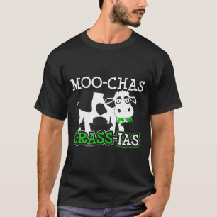 Camiseta Cow Pun Art Moo-Chas Grass-Ias