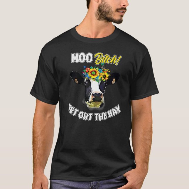 Camiseta Cow Pun Moo Ganado lechero Holstein Granjero Ranch (Anverso)