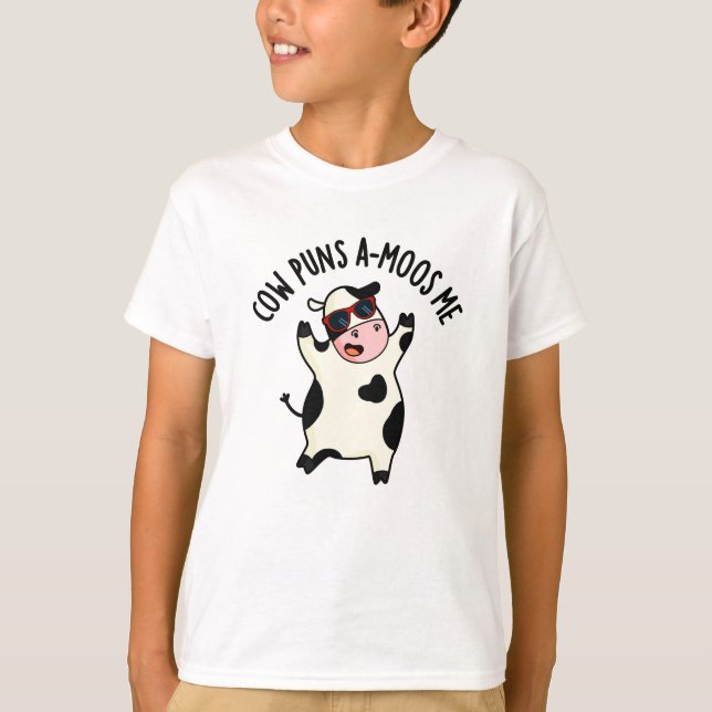 Camiseta Cow Puns me emociona un divertido muñeco de vaca (Anverso)