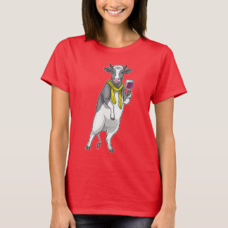 Camiseta Cow Red wine