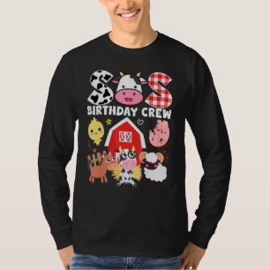 Camiseta Cow Sis Birthday Crew Farm Tema Animales Cumpleaño