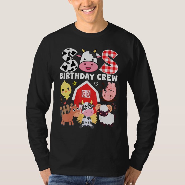 Camiseta Cow Sis Birthday Crew Farm Tema Animales Cumpleaño (Anverso)