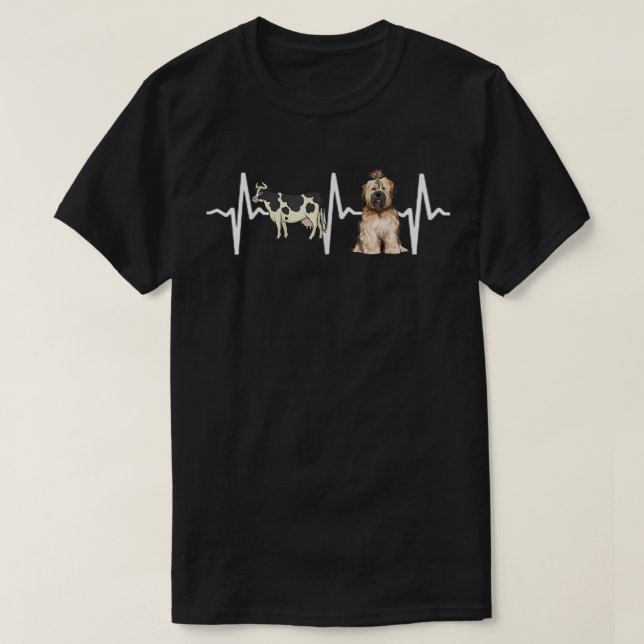 Camiseta Cow Spotted Tibetan Terrier Heartbeat Dog Lover  (Diseño del anverso)
