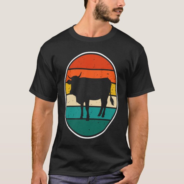 Camiseta Cow Sunset Vintage (Anverso)