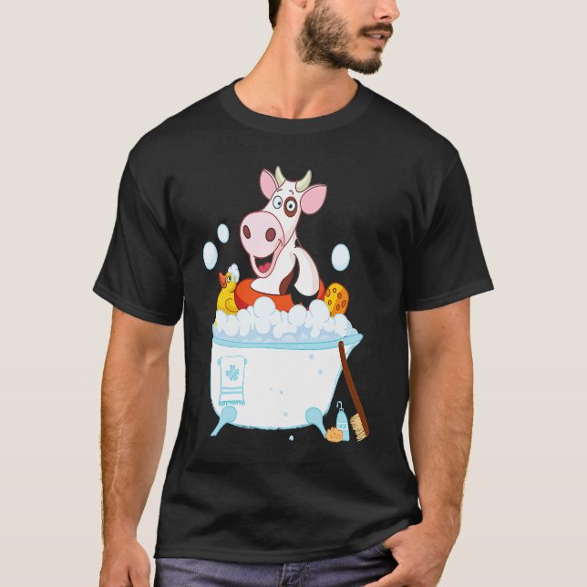 Camiseta Cow Taking Bath Animal Cows (Anverso)