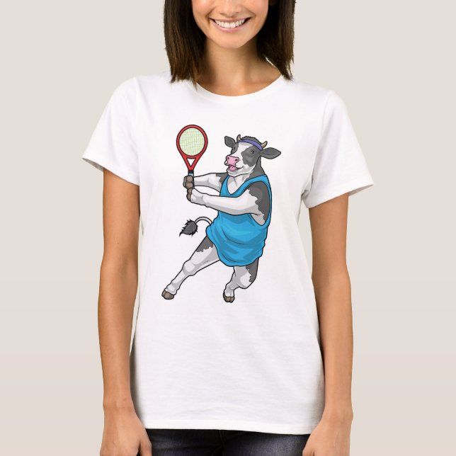 Camiseta Cow Tennis Tennis racket Sports (Anverso)