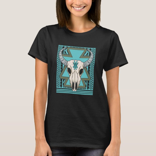 Camiseta Cow Turquoise Cow Skulls Cow Fan  Farm Animal Cow (Anverso)