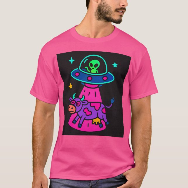 Camiseta Cow Ufo Art (Anverso)