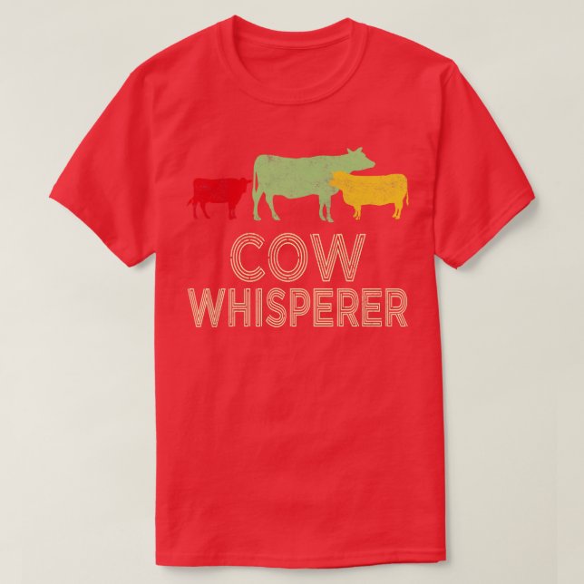 Camiseta Cow Whisperer Retro Vintage Difícil Funny Farmi (Diseño del anverso)