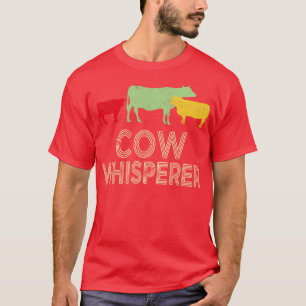 Camiseta Cow Whisperer Retro Vintage Difícil Funny Farmi