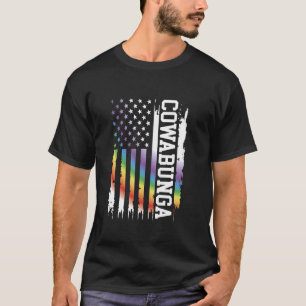 Camiseta Cowabunga Estados Unidos Arcoíris Angustiado con b