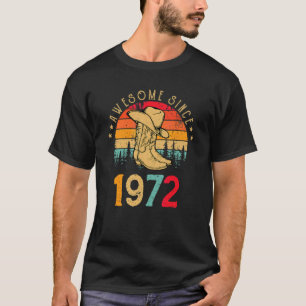 Camiseta Cowboy Boots asombroso desde 1972 50º cumpleaños 5
