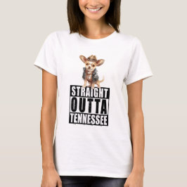 Camiseta Cowboy Chihuahua Straight Outta Tennessee