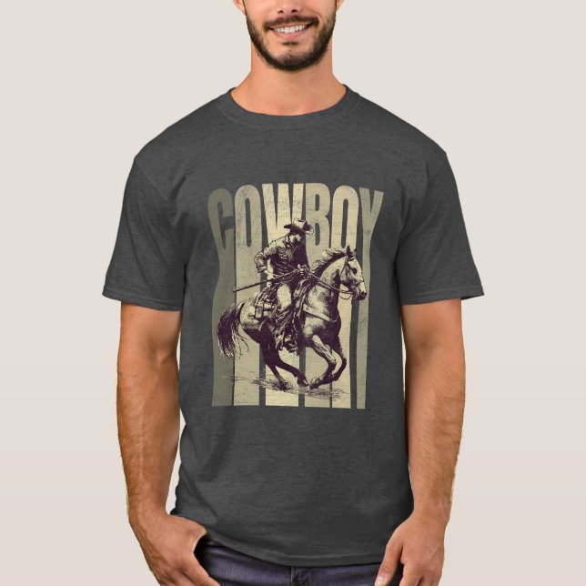 Camiseta Cowboy colorido T-Shirt (Anverso)
