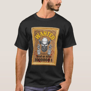 Camiseta Cowboy Cortó a los hombres buscados Skull Diseño O