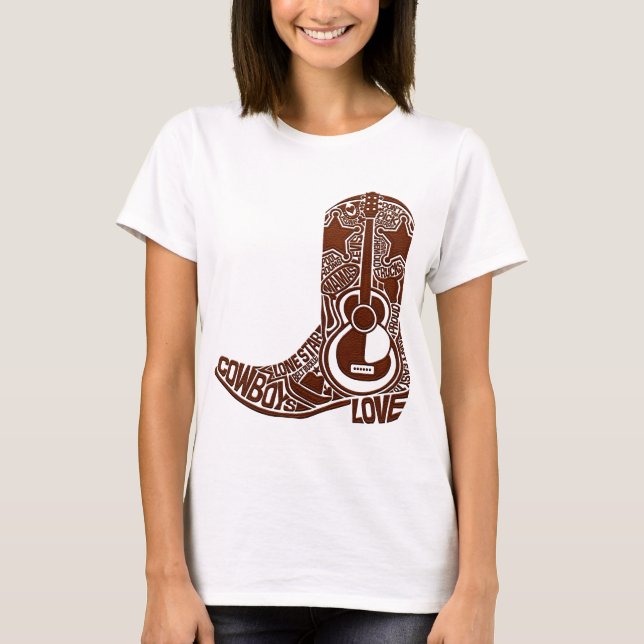 Camiseta Cowboy Cowgirl Boot (Anverso)