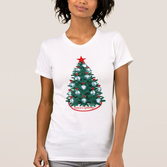 Camiseta Cowboy Cowgirl Roping Ornamento de árbol de Navida (Anverso)