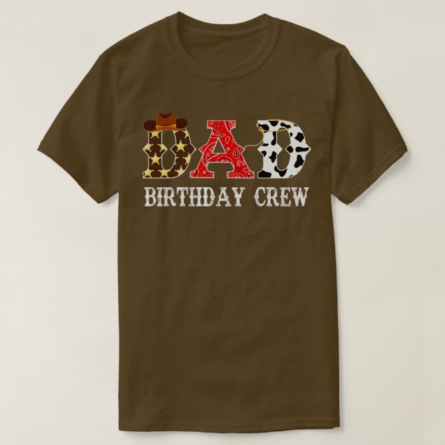 Camiseta Cowboy Dad Birthday Crew Western Rodeo Theme Birth (Diseño del anverso)