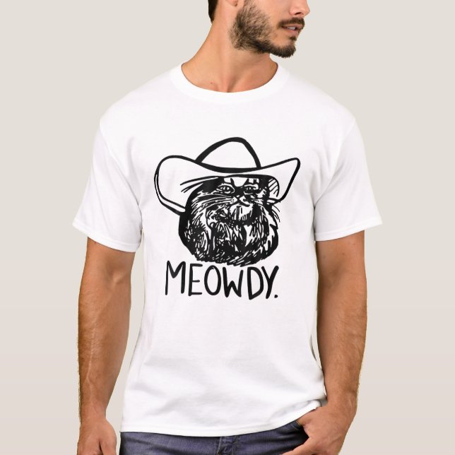 Camiseta Cowboy de gato retro gracioso gato de país occiden (Anverso)