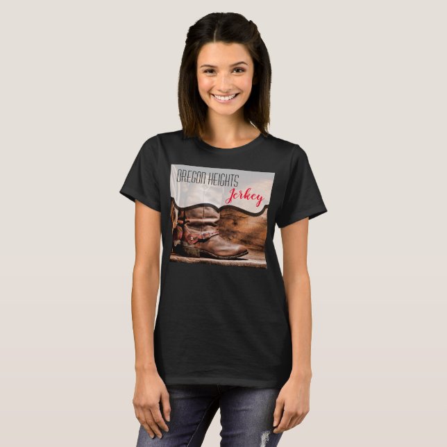 Camiseta Cowboy de negocios personalizado bota barn wo (Anverso completo)