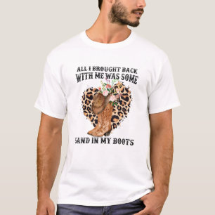 Camiseta Cowboy del leopardo occidental del sur bota arena