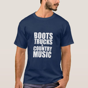 Camiseta Cowboy Denim Boots Camiones música country