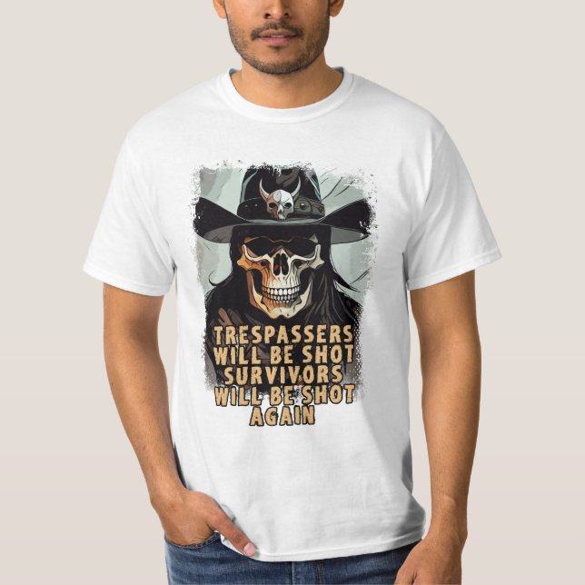 Camiseta Cowboy divertida y salvaje del oeste dice arte del (Anverso)