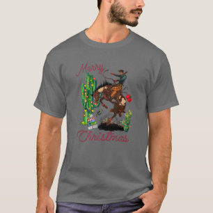 Camiseta Cowboy Feliz Desierto de Navidad Cactus Lasso Occi