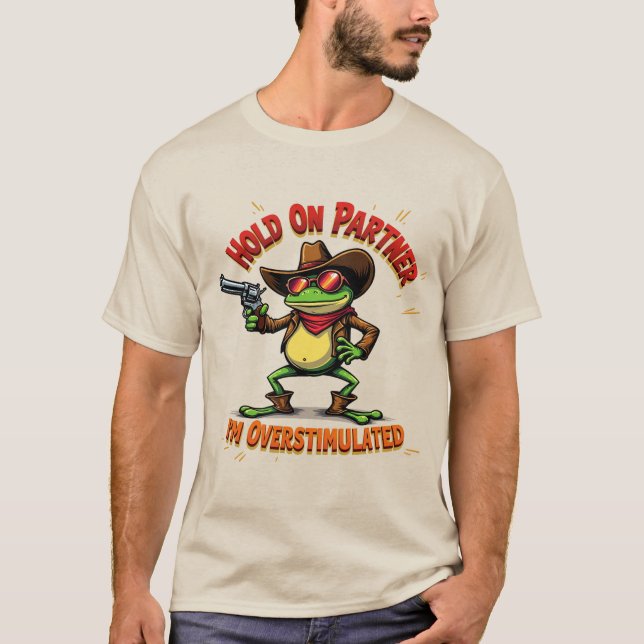Camiseta Cowboy Frog Meme Sweatshirt - Regalo de vaquero oc (Anverso)
