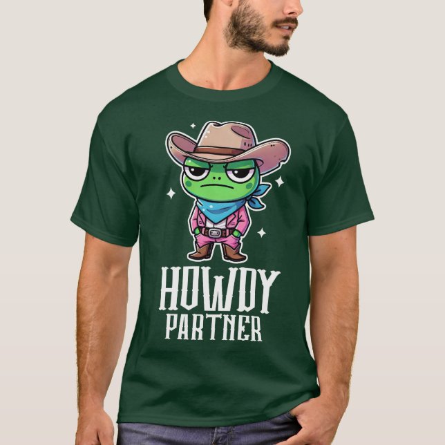 Camiseta Cowboy Frog, socio de Howdy (Anverso)