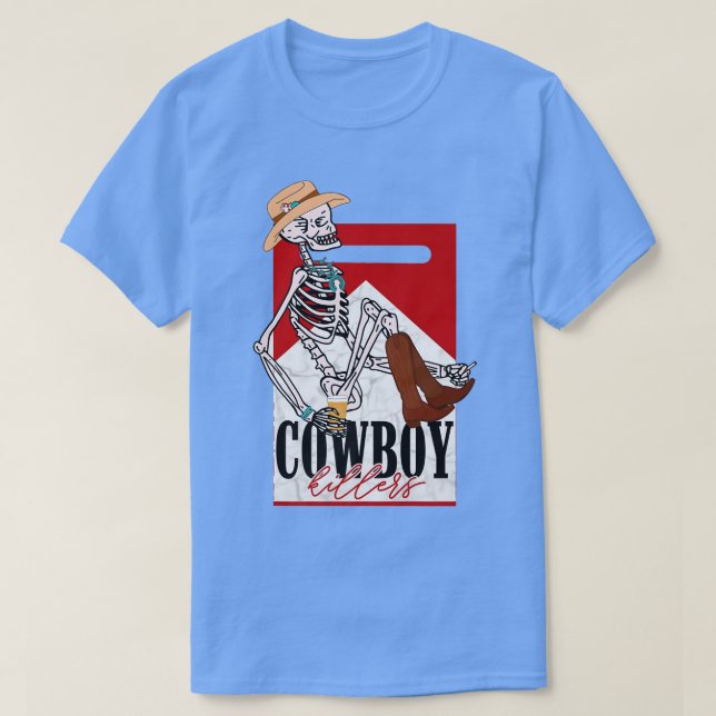Camiseta Cowboy Funny Cowboy Skeleton Western Southern Love (Diseño del anverso)