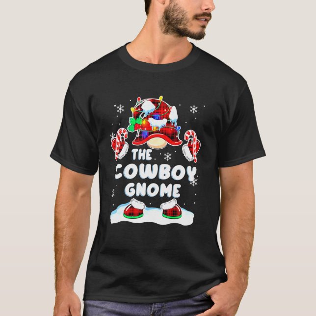 Camiseta Cowboy Gnome Red Plaid Gnomies Coincide Con El Chr (Anverso)
