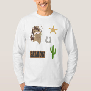 Camiseta Cowboy Horse Pony Saloon Wester Pegatina Set