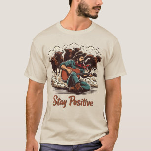 Camiseta Cowboy intrépido: Arte cómico retro occidental