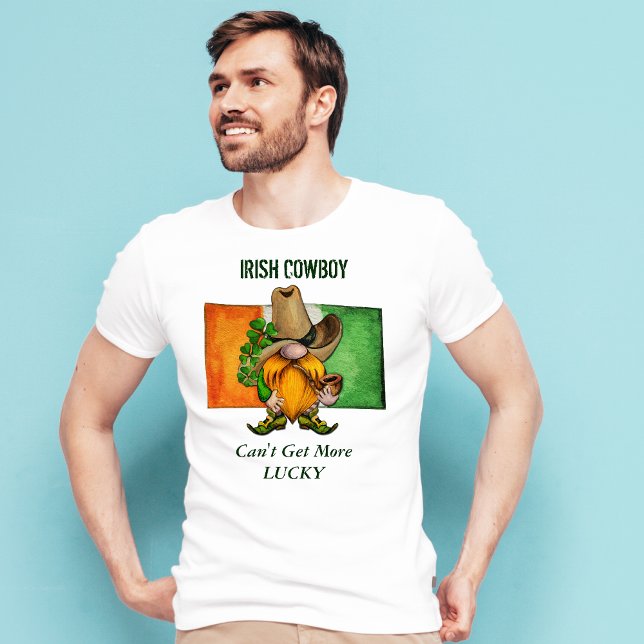 Camiseta Cowboy irlandés Gnome Lucky T-Shirt (Subido por el creador)
