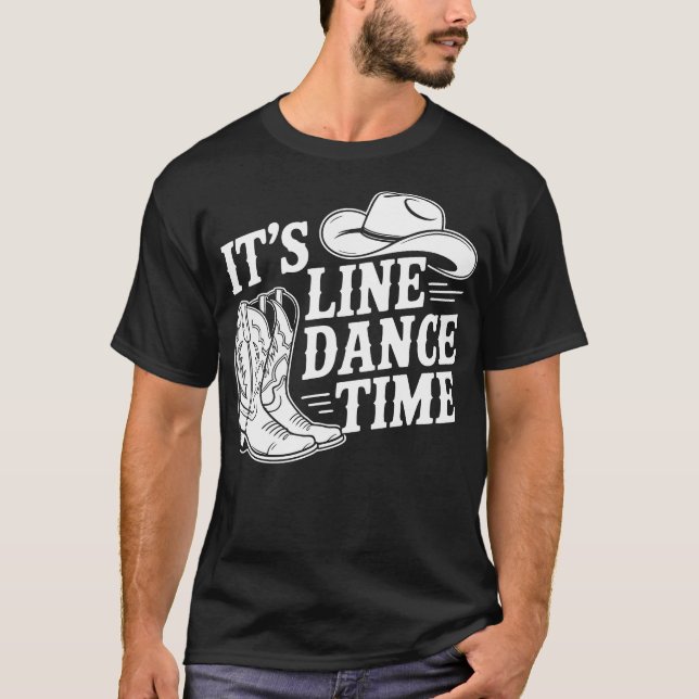 Camiseta Cowboy It's Line Dance Time Country (Anverso)